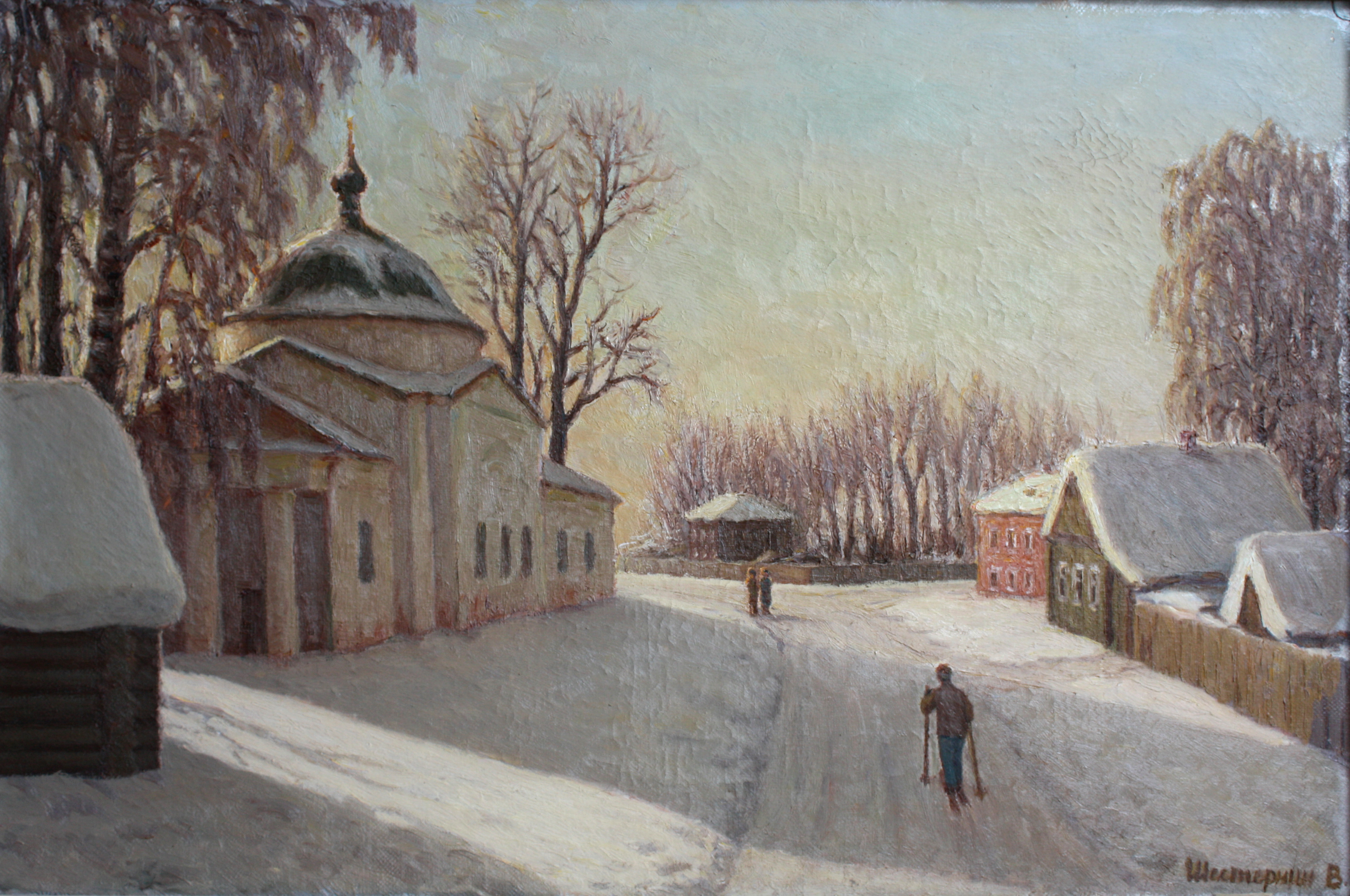 Шестернин В. Л. Плёс. Зима. 1973. Холст, масло. 50,5х75,5