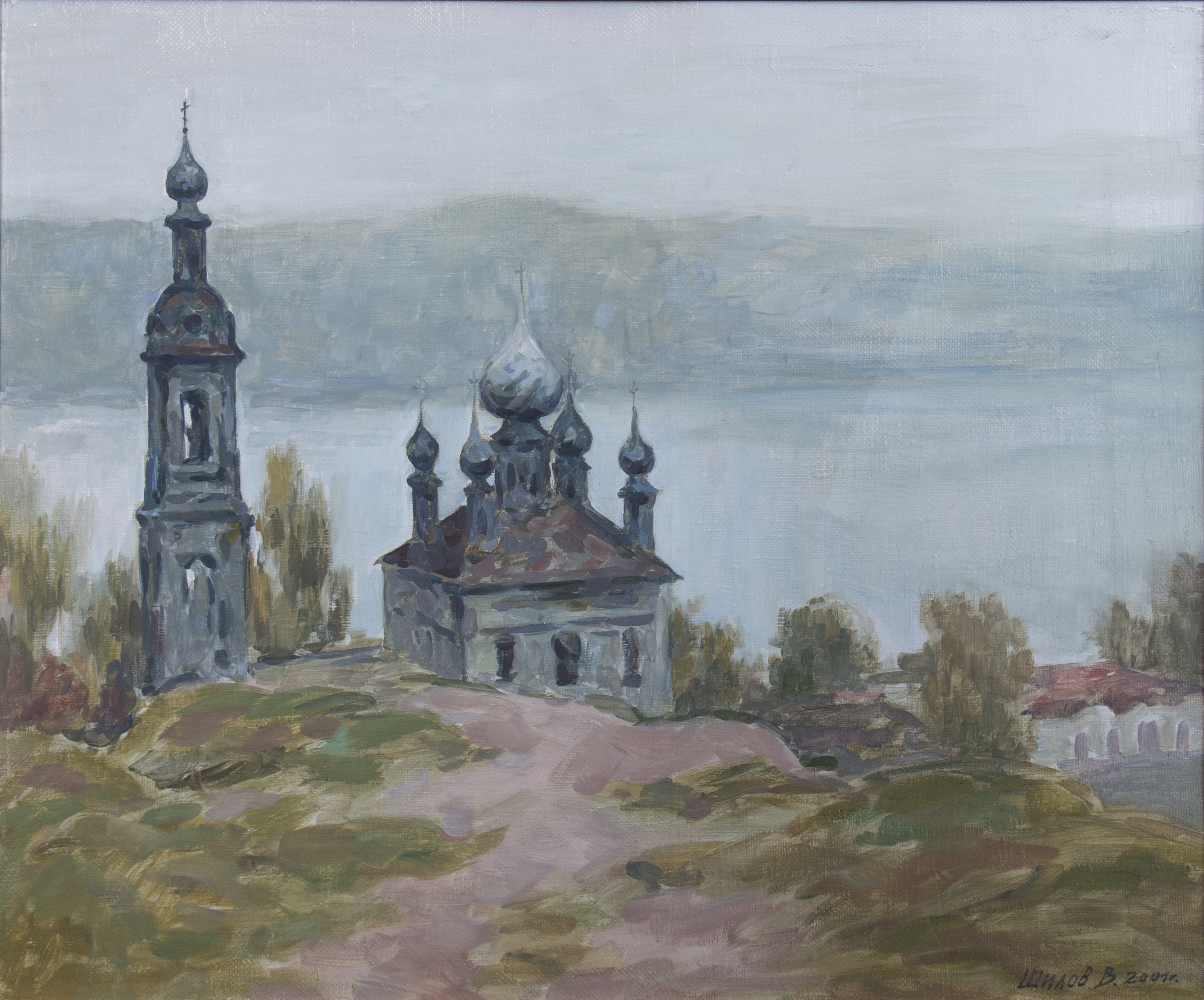 Шилов В. В. Церковь Воскресения. 2001. Холст, масло. 50х60 